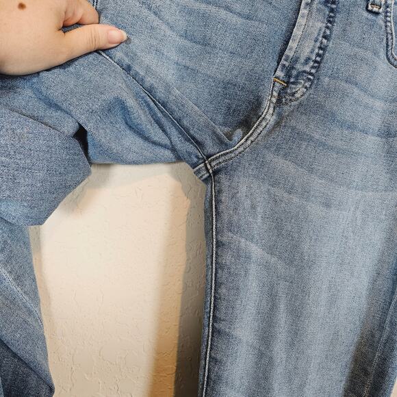 Jen7 by 7 For All Mankind Ankle Straight Jeans Raw Hem Women's 8 Casual Weeked - Picture 4 of 12